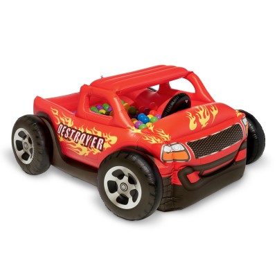 Play Day Monster Truck Inflatable Kids Pool and Playcenter, Red   565916647